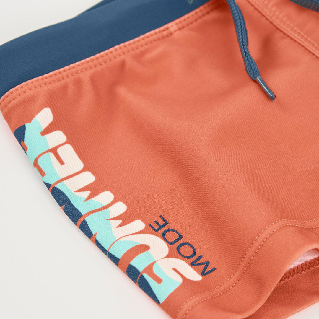 Bañadores de verano de gimnasia kids niño boboli naranja 3/4