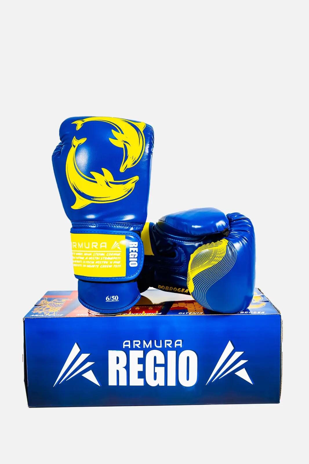 Manusi de Box ARMURA Regio Dobrogea Albastru/Galben Editie Limitata 2/5