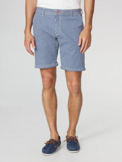 Bermuda homme RICKYBER ceinture droite avec passants - Encre