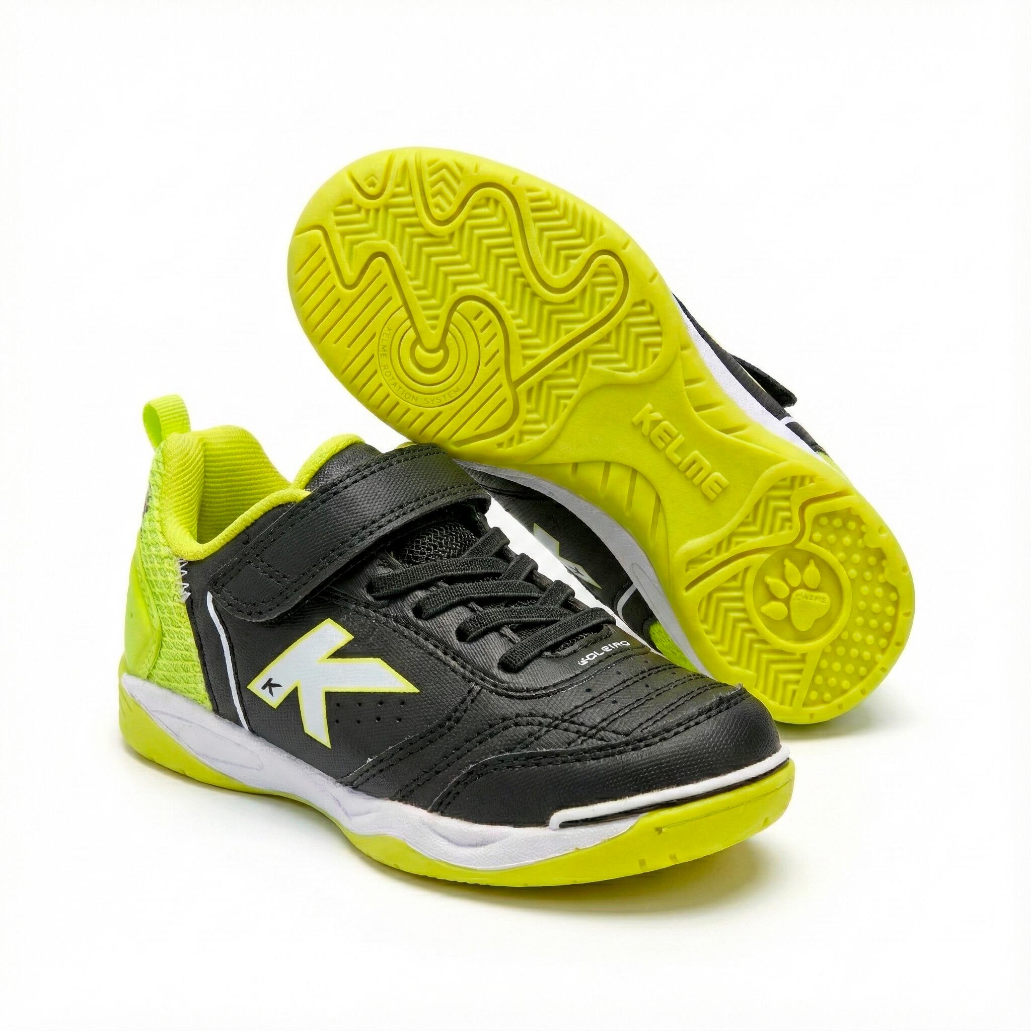 Kelme Zapatillas De Niño Goleiro Elastic Indoor Negro-lima Unisex Kids 2/4