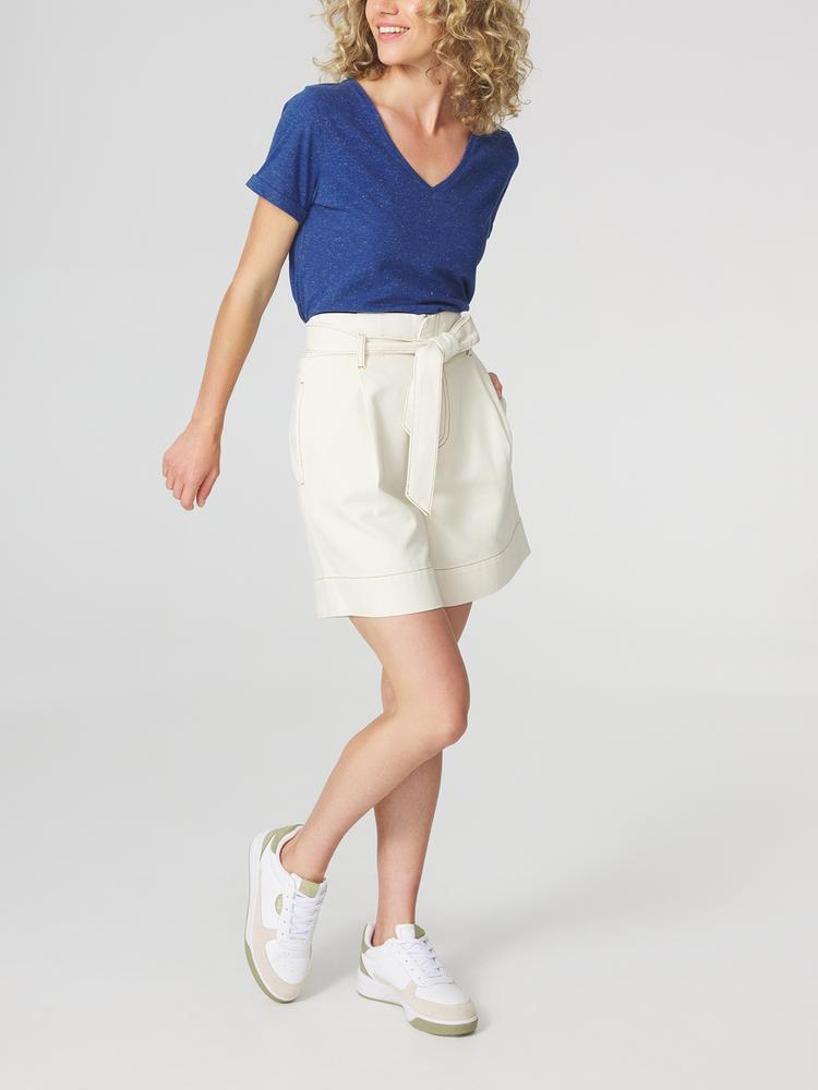 bleu / beige cachemire