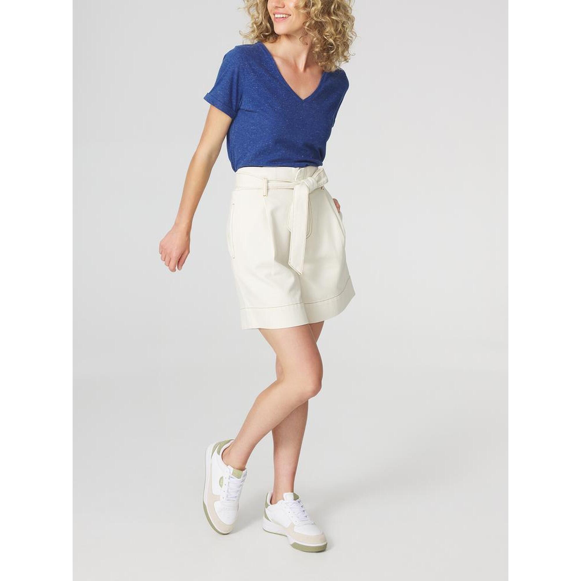 Tbs - Bermuda Femme Fahraber Écru - Short De Protection - Blanc - Decathlon