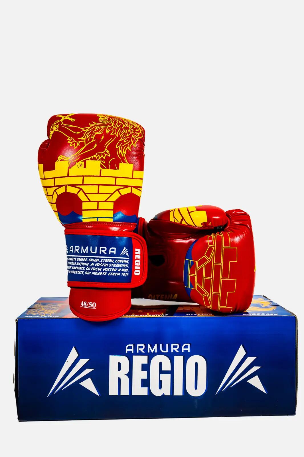 Manusi de Box ARMURA Regio Oltenia Rosu/Galben Editie Limitata 2/5