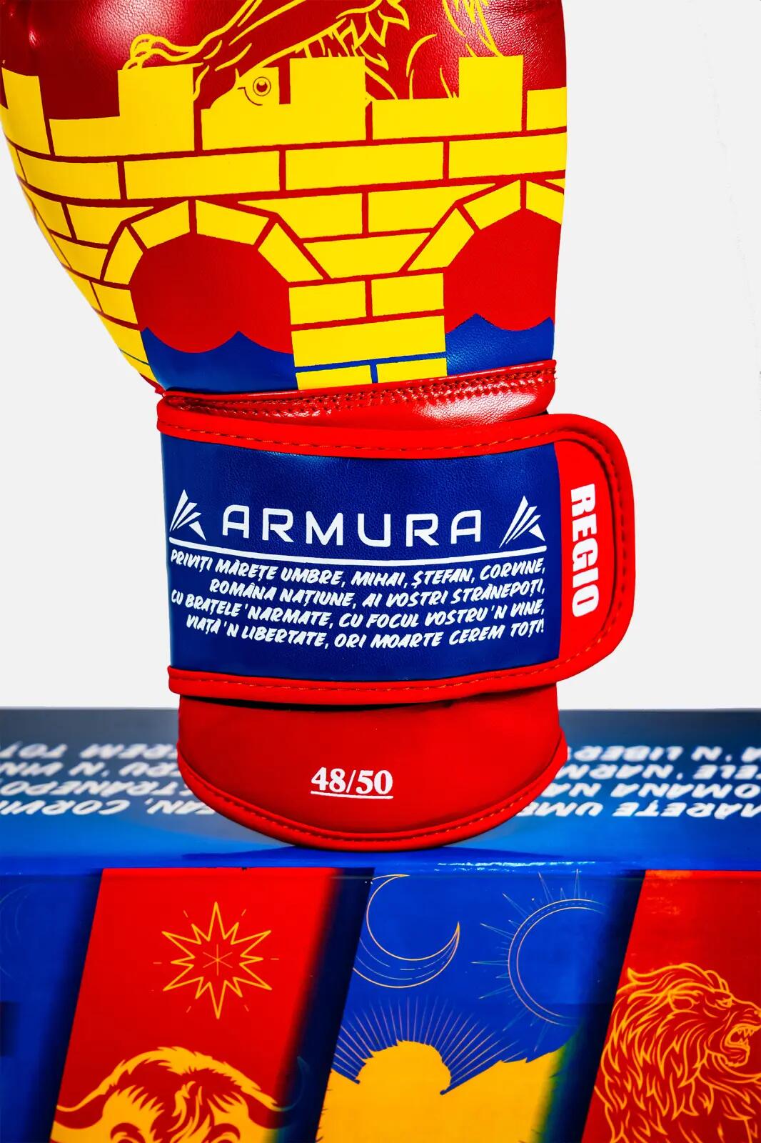 Manusi de Box ARMURA Regio Oltenia Rosu/Galben Editie Limitata 5/5