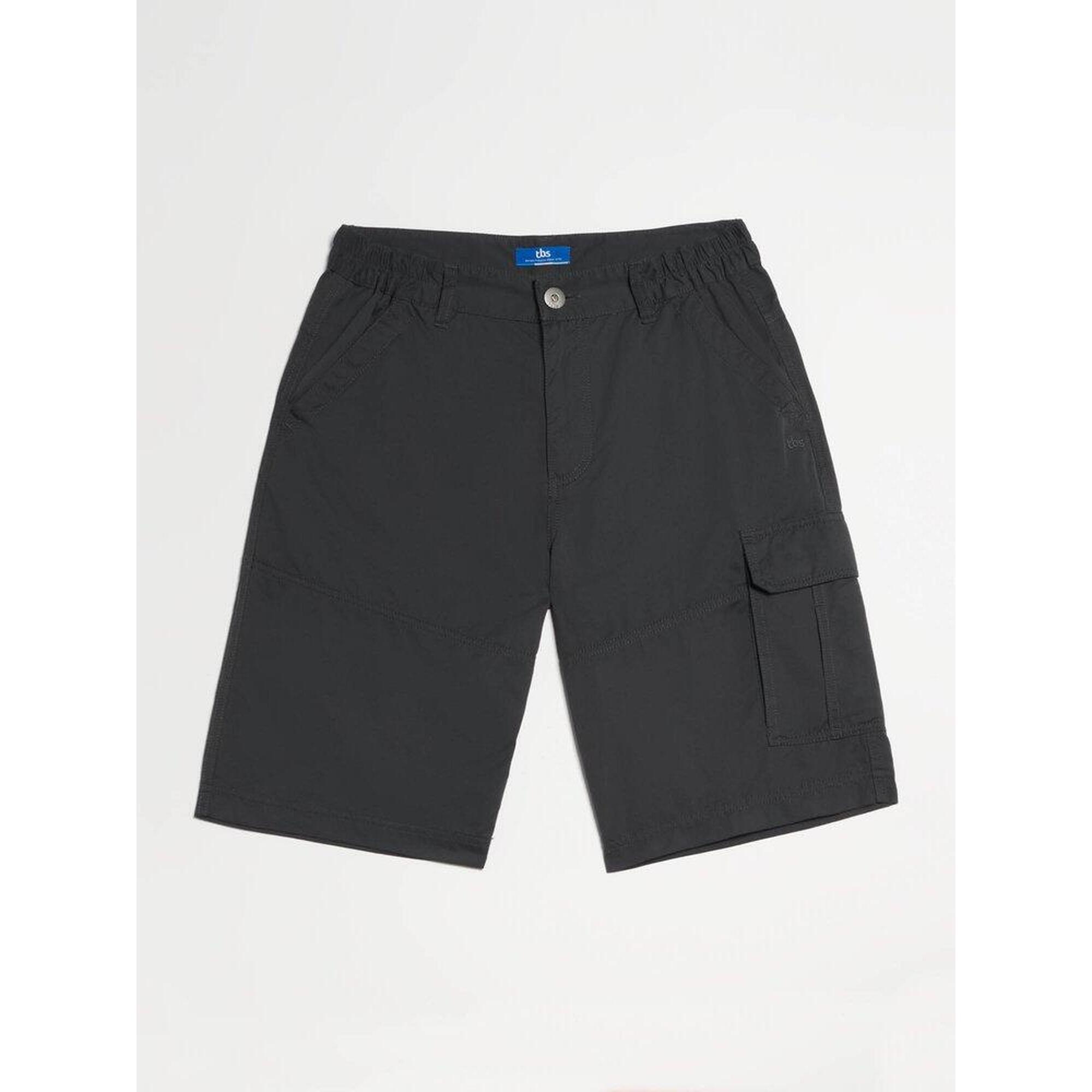 Tbs - 1973 Bermuda Homme Ceinture Semi-élastique Fuppaber Carbone - Short De Protection - Noir - Decathlon