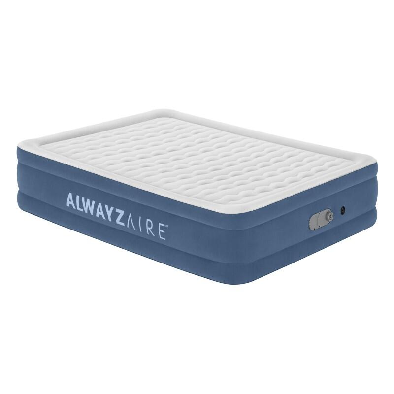 Bestway - Bestway Lit Gonflable 2 Places 203 X 152 X 46 Cm Pompe Électrique Alwayzaire - Matelas Autogonflant - Bleu|multicolore - Decathlon