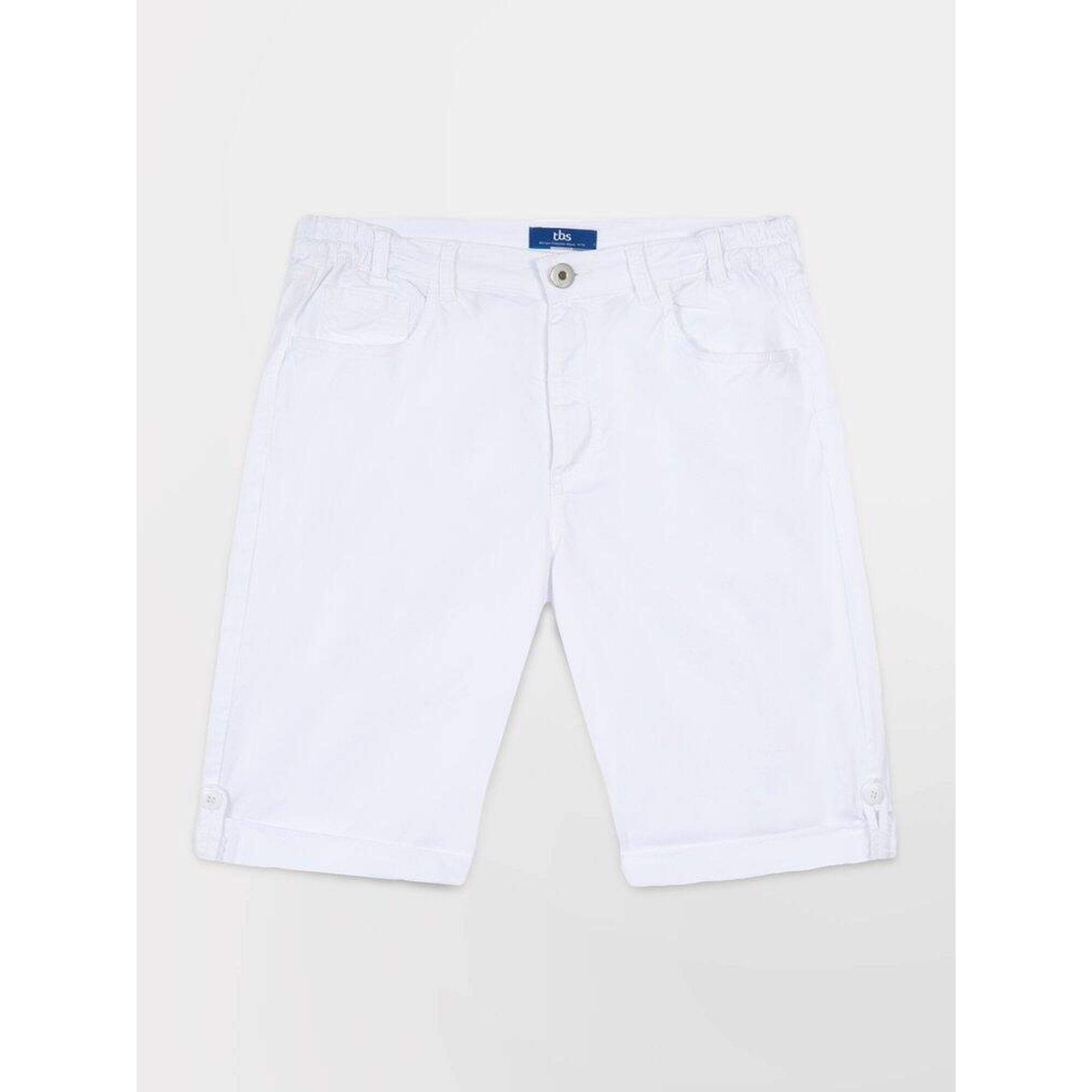 Tbs - 1973 Bermuda Femme Santamid Ceinture Semi-élastiquée Blanc - Short De Protection - Blanc - Decathlon