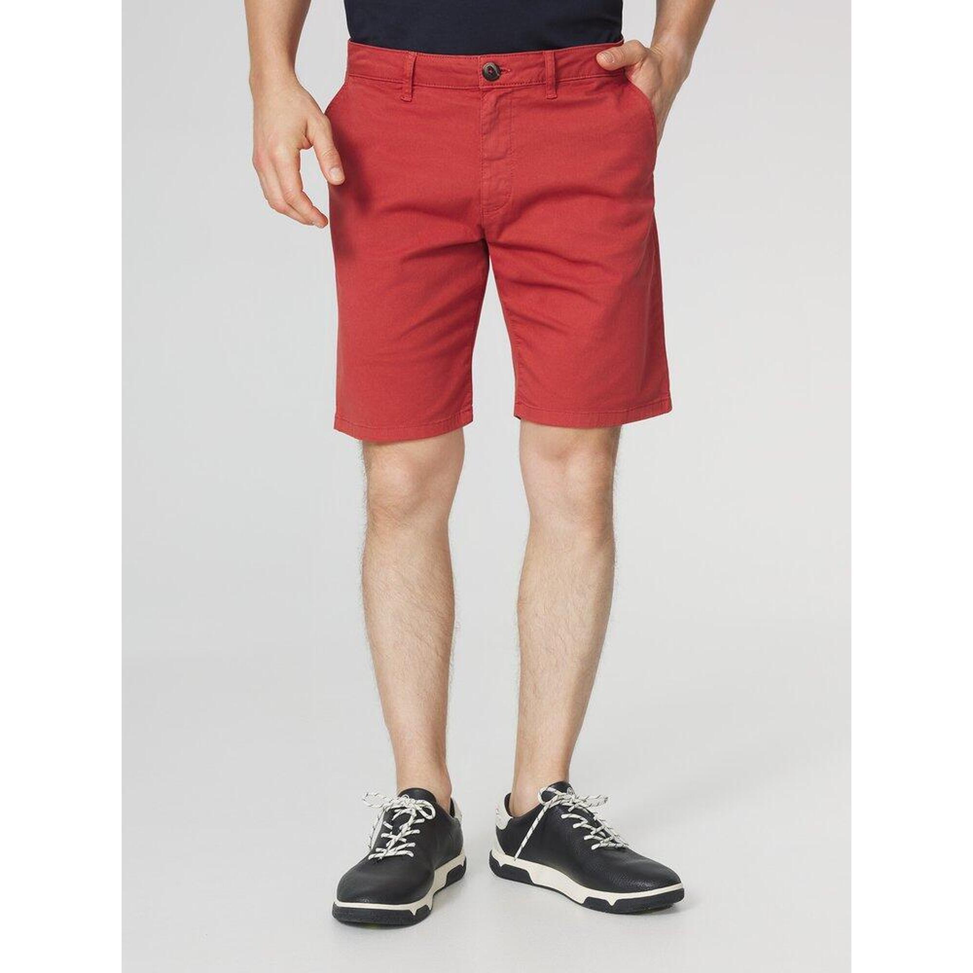 Tbs - Bermuda Homme Ceinture Droite À Passants Arturber Grenade - Short De Protection - Rouge - Decathlon