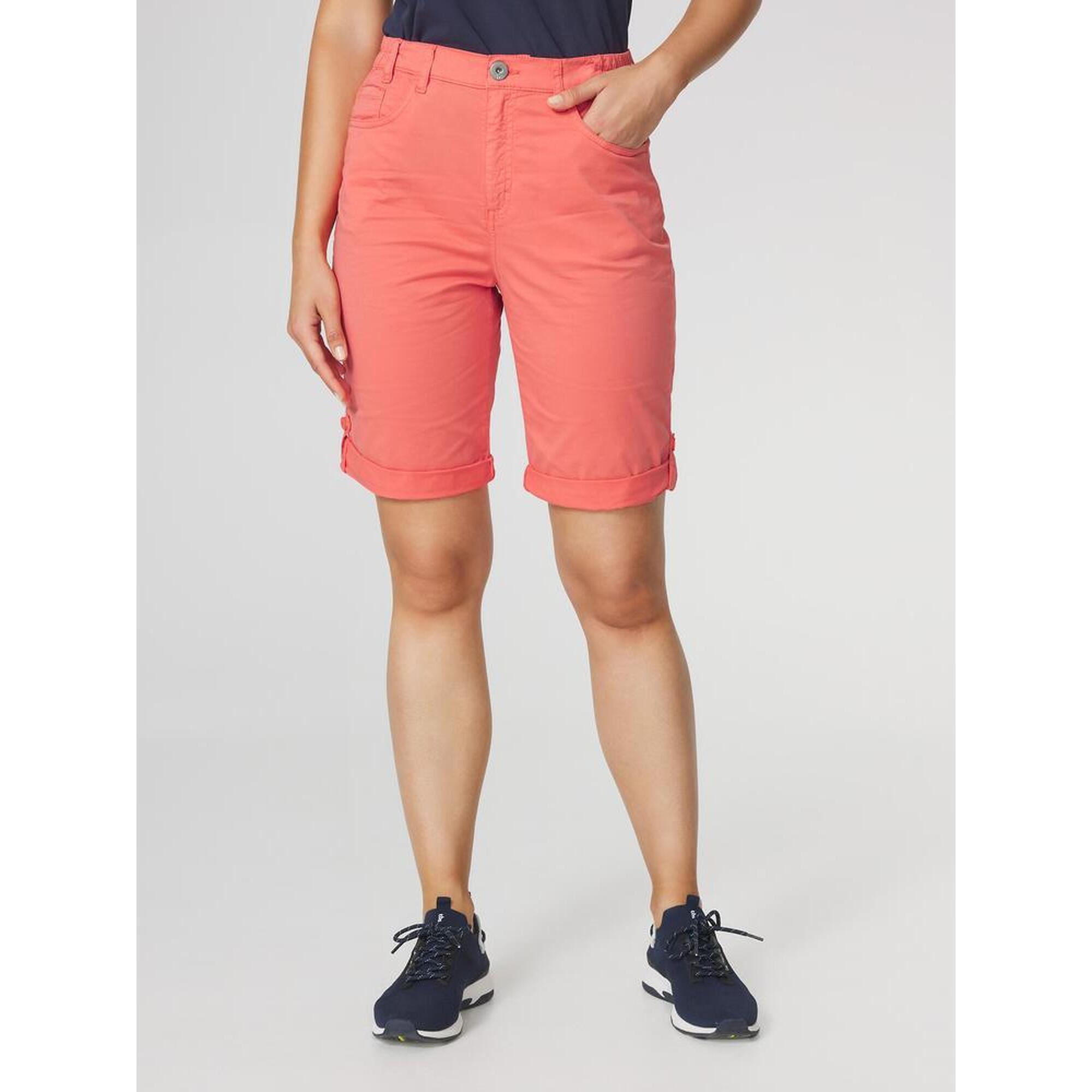 Tbs - Bermuda Femme 1973 Santamid Recif Ceinture Semi-élastiquée Avec Passants - Short De Protection - Rouge - Decathlon