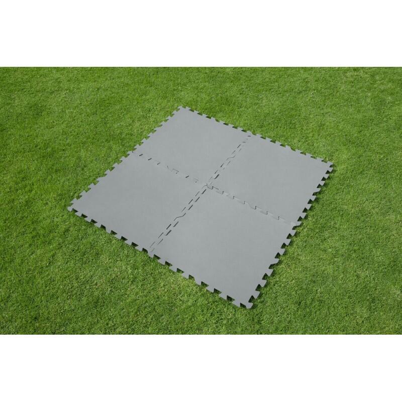Bestway Lot de 9 tapis de sol pour piscine - 50 x 50 cm - gris 6/7