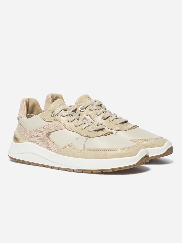 Baskets Femme Made in France - EUGÉNIE Beige Métallisé 2/4
