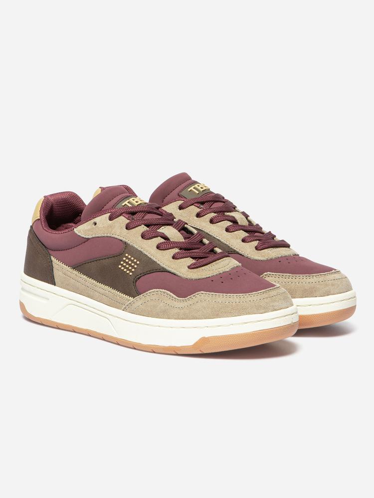 Baskets femme ALMERIA Aubergine / Choco 2/5