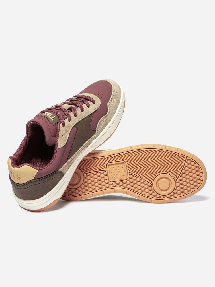 Baskets femme ALMERIA Aubergine / Choco 4/5