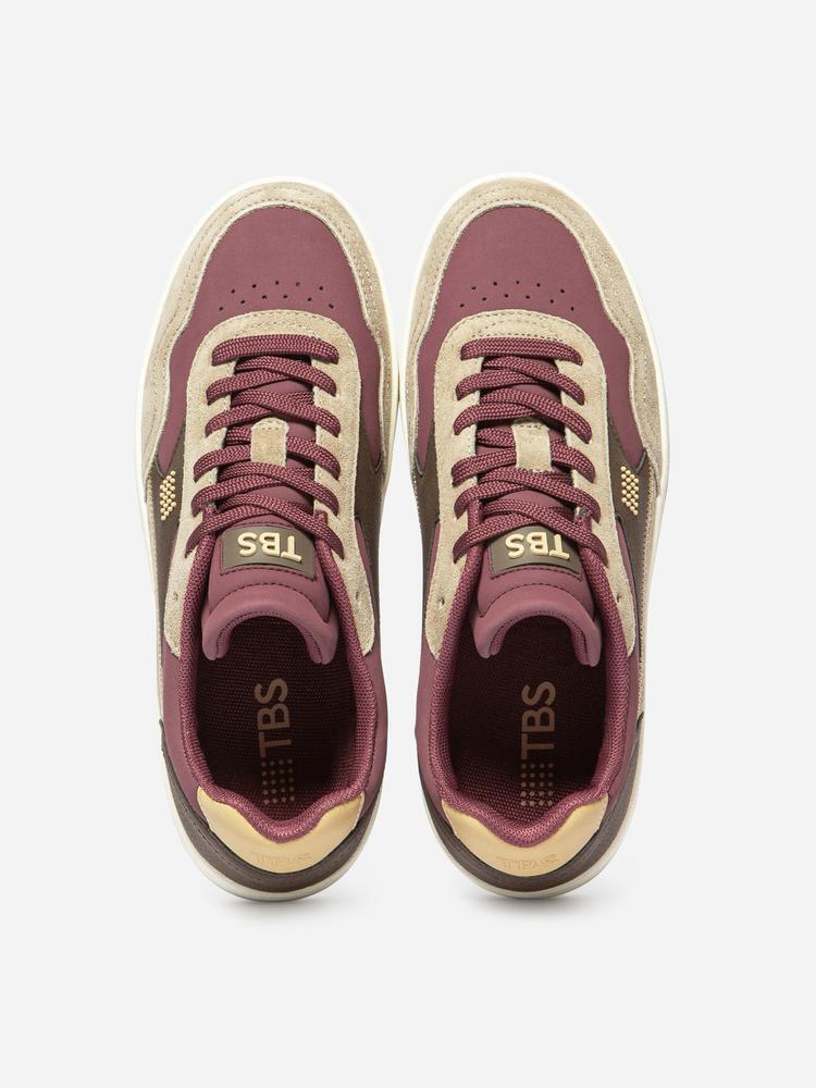 Baskets femme ALMERIA Aubergine / Choco 3/5