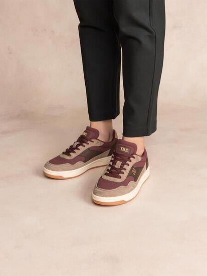 Baskets Femme ALMERIA Aubergine / Choco