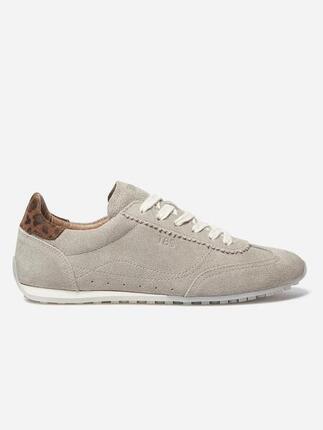 Baskets femme ESTRELA Taupe - Cuir, fabriquées au Portugal