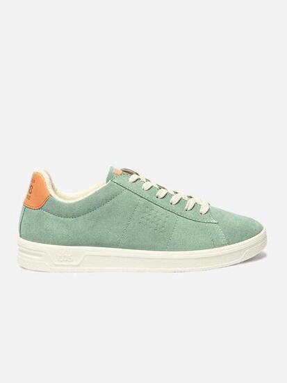 Sneakers - Femme - Cuir Made in France - FELICIE - Vert d'eau