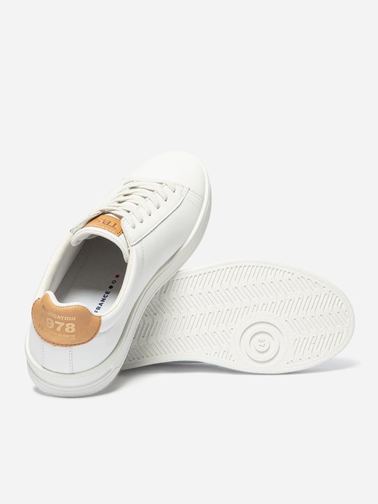 Baskets homme FLAUBER Blanc - Made in France 4/5