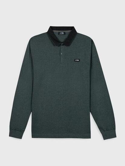 Polo manches longues homme PEKANPOL Sapin 60% coton 40% polyester