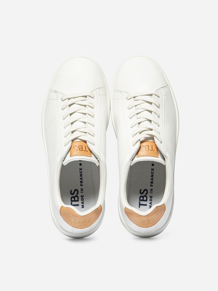 Baskets homme FLAUBER Blanc - Made in France 3/5