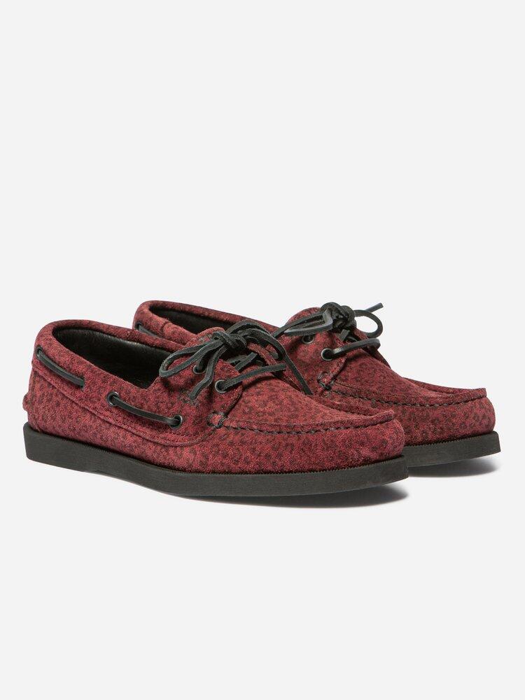 Chaussures bateau femme PHENISE Leopard Grenat 2/4