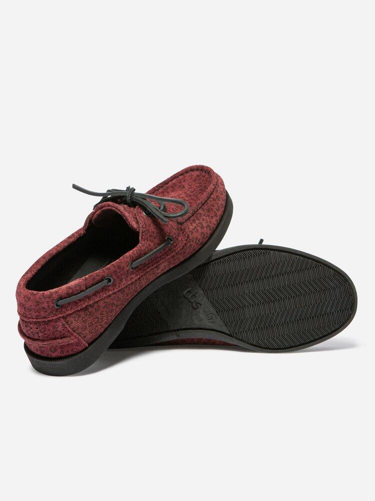 Chaussures bateau femme PHENISE Leopard Grenat 4/4