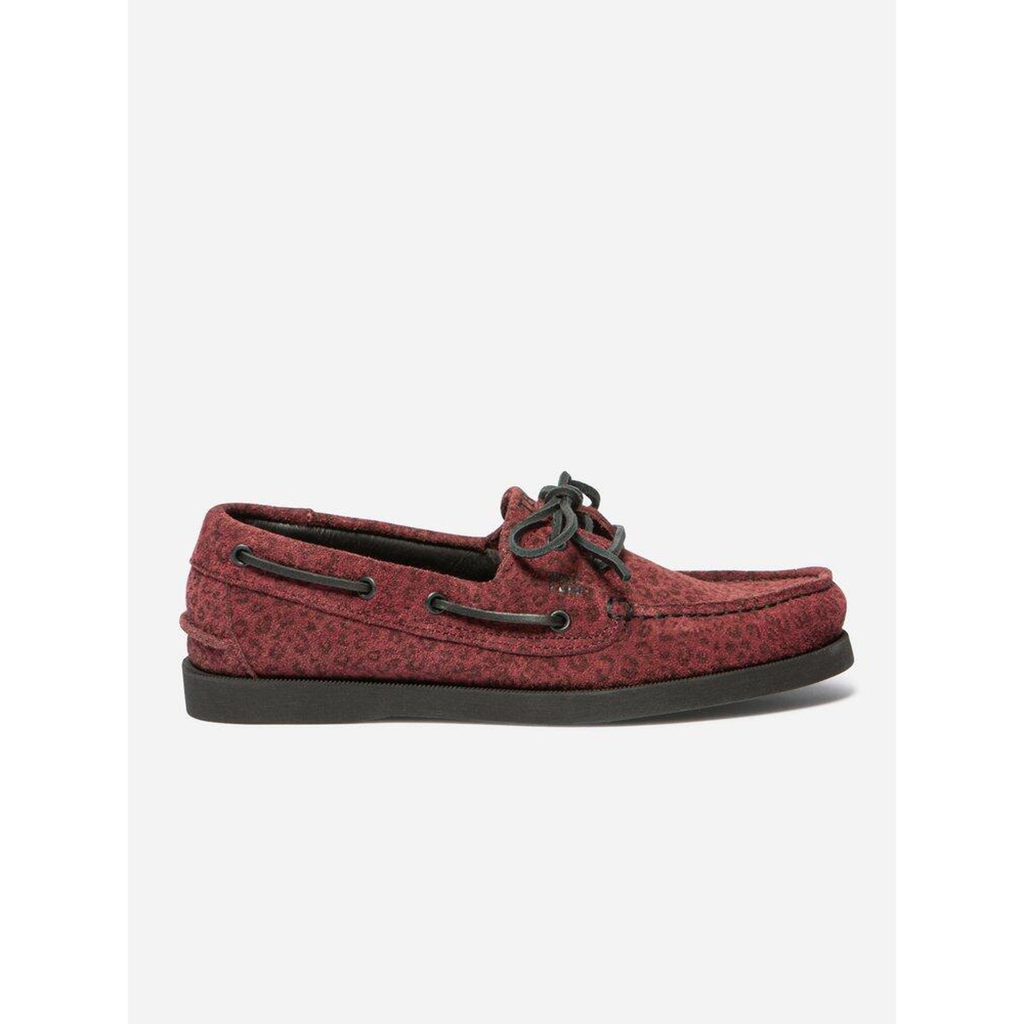 Tbs - Chaussures Bateau Femme Phenise Leopard Grenat - Cuir, Fabriquées Au Portugal - Chaussures Bateau - Jaune - Decathlon