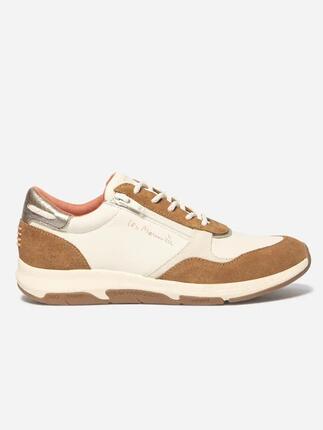 Chaussures de running - femme - lacets et zip - jazazip beige