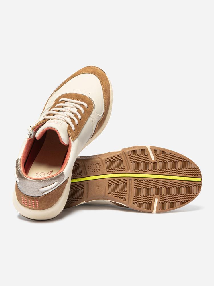 Chaussures - Running - Femme - Fermeture lacets et zip - JAZAZIP - Beige 4/5