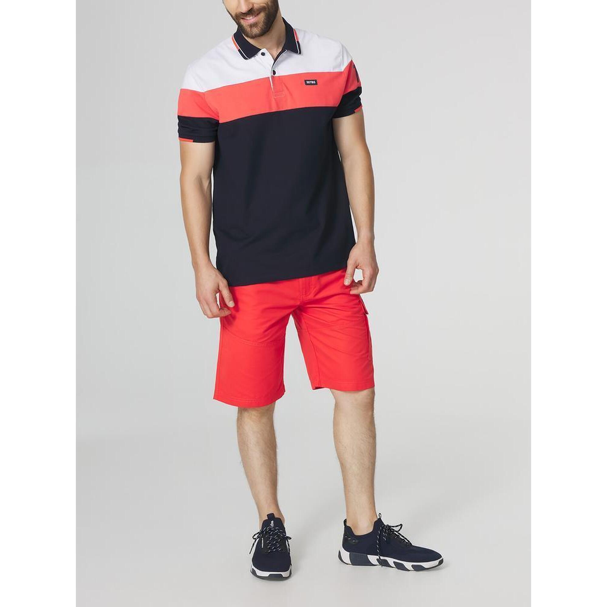 Tbs - Polo Manches Courtes Homme 1973 Evanspol Fanion - Chemise Manches Courtes - Blanc|rouge - Decathlon