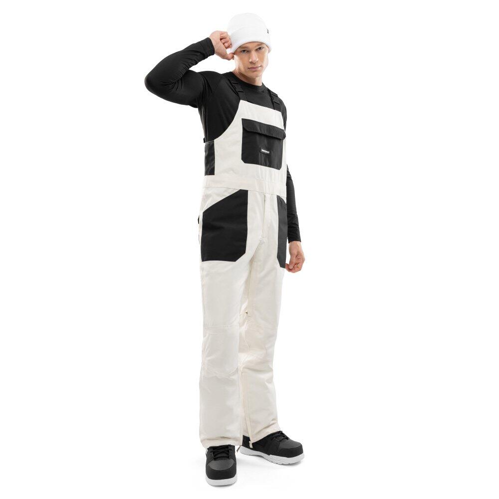 Men Winter sports ’s snowboard bib pants B1 Appi White