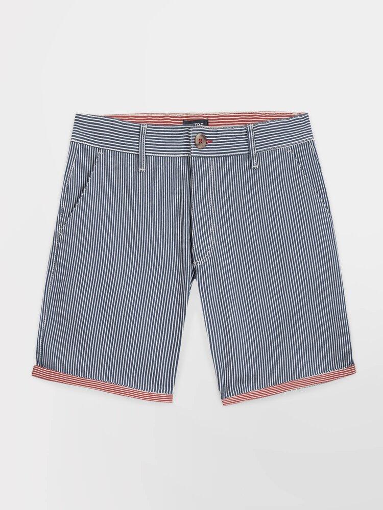Bermuda ceinture droite avec passants Homme - RICKYBER Encre 4/5