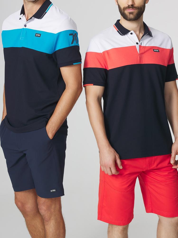 Polo manches courtes Homme EVANSPOL - coupe ajustée, col boutonné 4/5