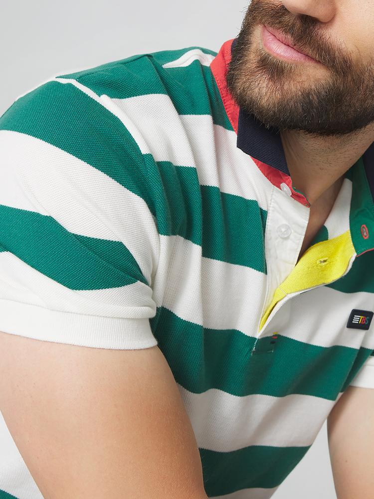 Polo manches courtes homme SERGOPOL Cactus - coupe slim, col polo 4/5