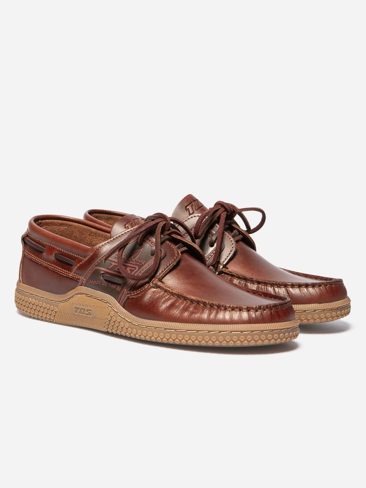 Chaussures bateau homme GLOBEK Acajou/Bordeaux 2/4