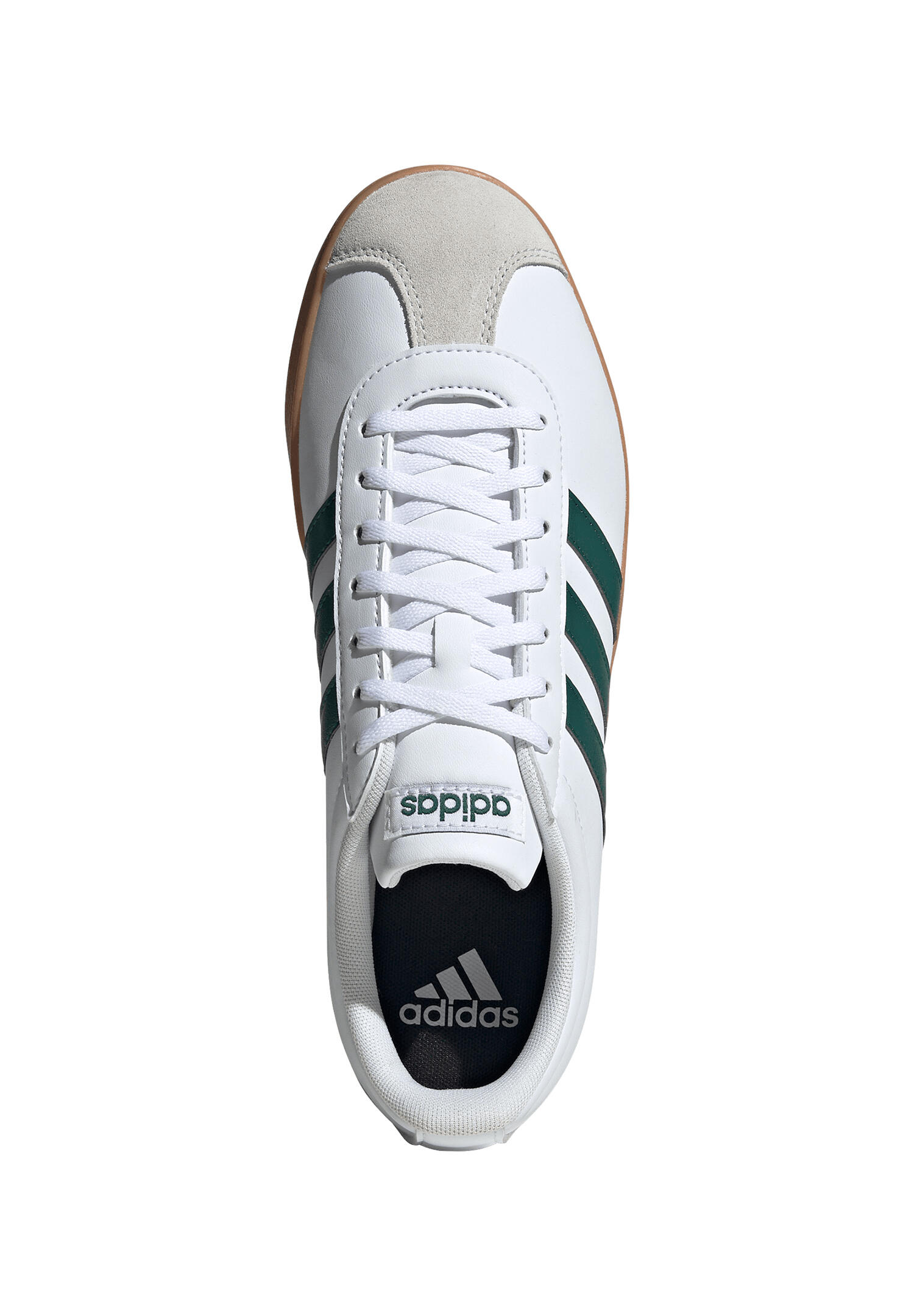 Adidas Herren VL COURT Base Sneaker Schuhe Leder ID3710 Cloud White / Green 4/7