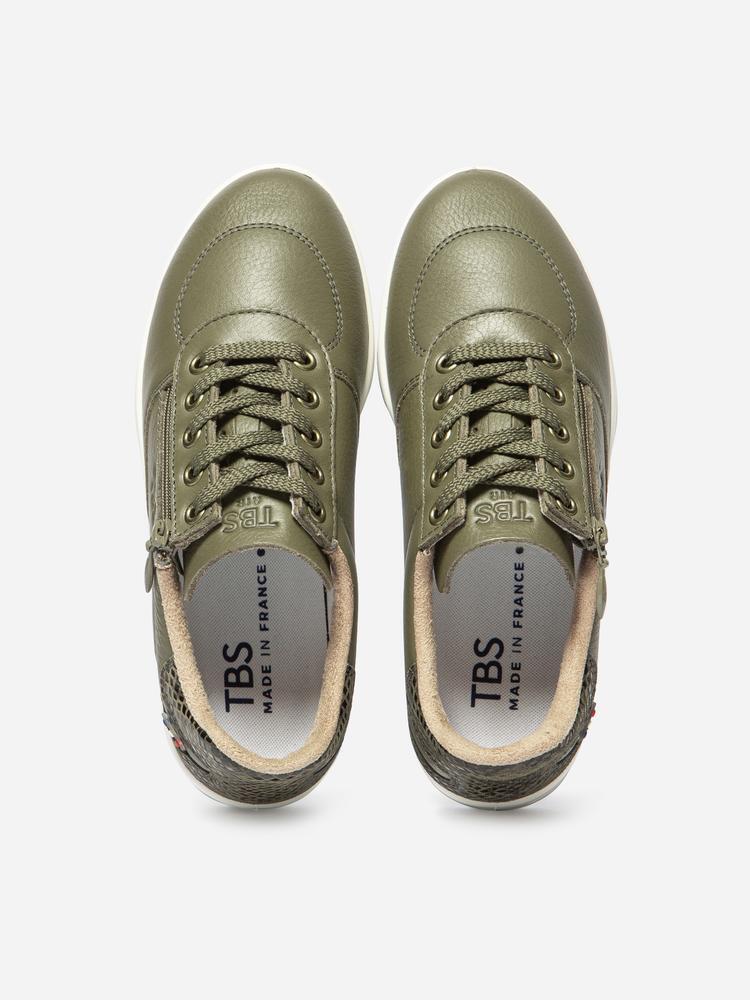Baskets made in France Femme - BRAZIP2 Kaki 3/5
