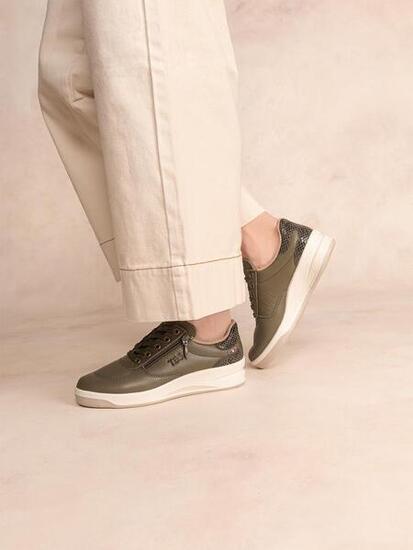 Baskets made in France Femme - BRAZIP2 Kaki