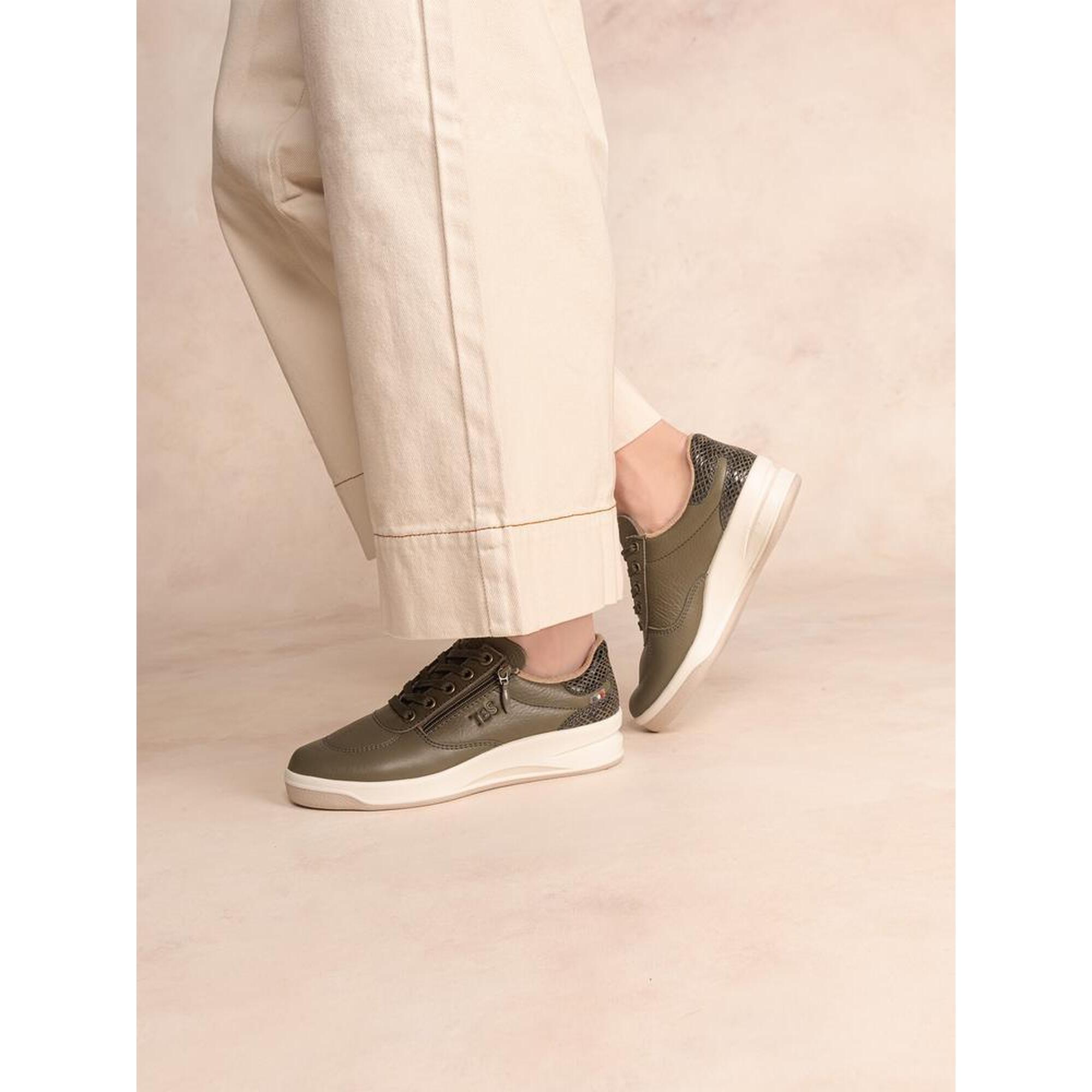 Tbs - Baskets Femme 1973 Brazip2 Kaki Fabriquées En France - Baskets - Vert - Decathlon