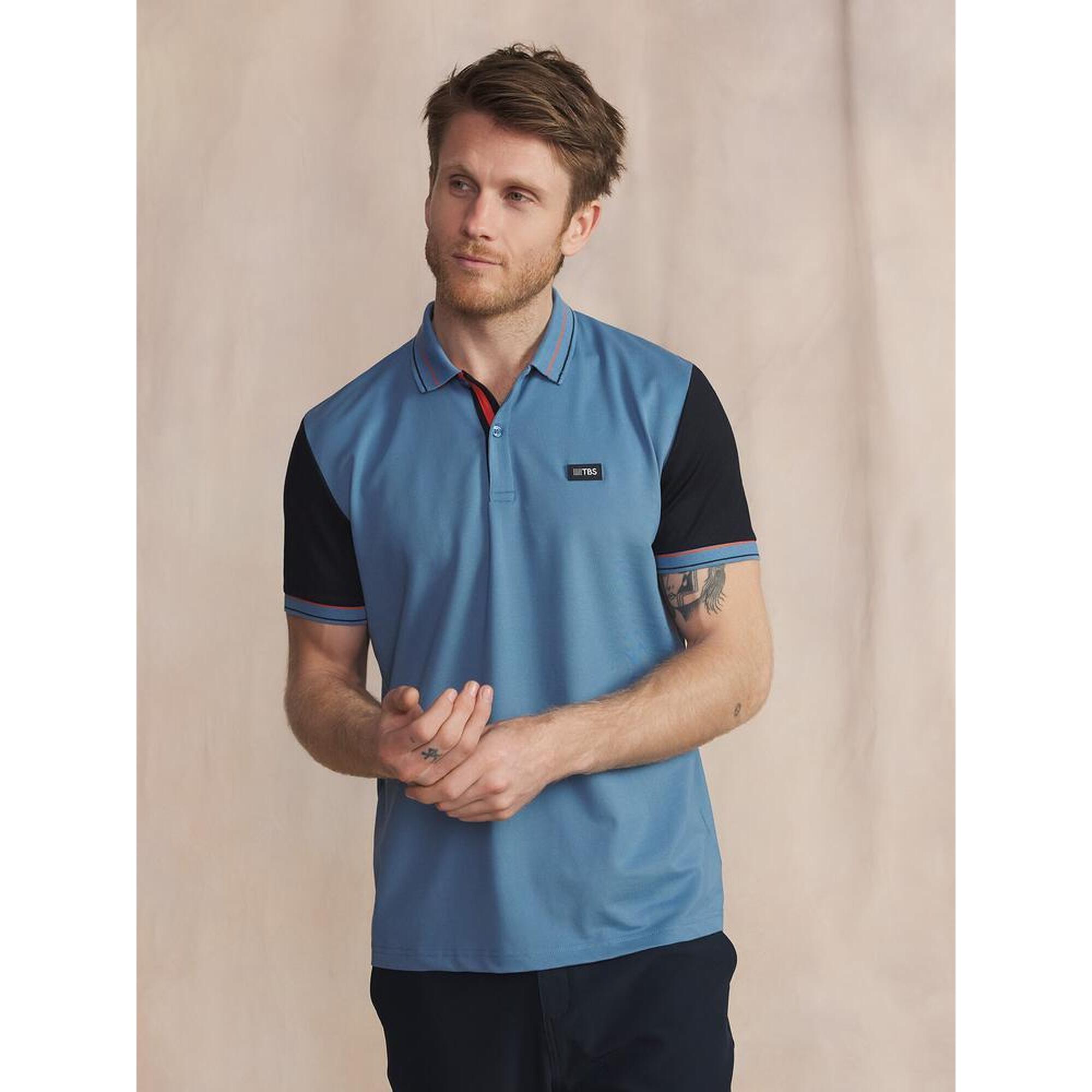 Tbs - Polo Manches Courtes Homme Ionaspol Celeste - Chemise Manches Courtes - Bleu|gris|noir - Decathlon
