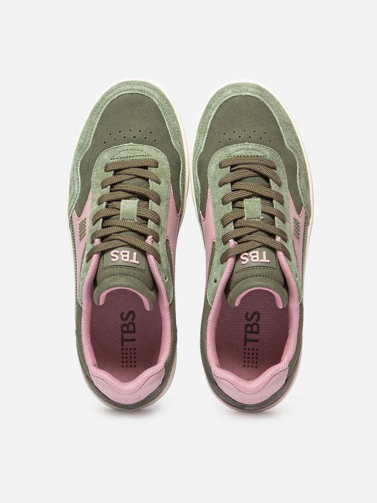 Baskets femme ALMERIA Lierre / Lilas 3/4