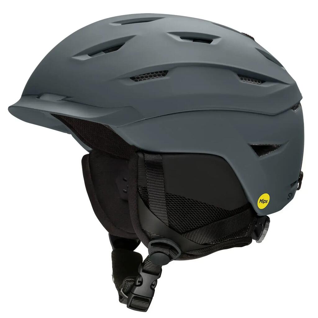 SMITH Level Mips Unisex Ski Helmet, Matte Slate.