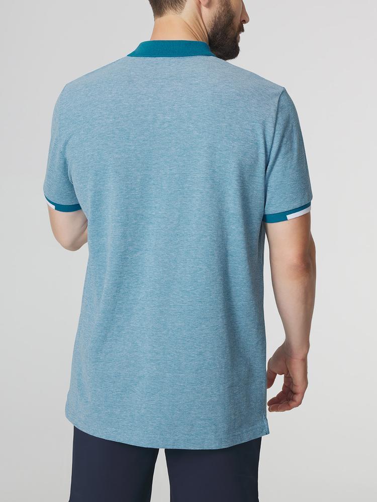 Polo manches courtes homme JERODPOL Atlantique - coupe ajustée, col polo 2/5