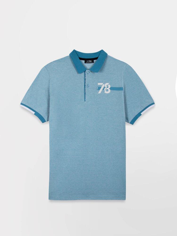 Polo manches courtes homme JERODPOL Atlantique - coupe ajustée, col polo 4/5