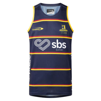 Débardeur d'entrainement Highlanders Pro Training Super Rugby Bleu marine