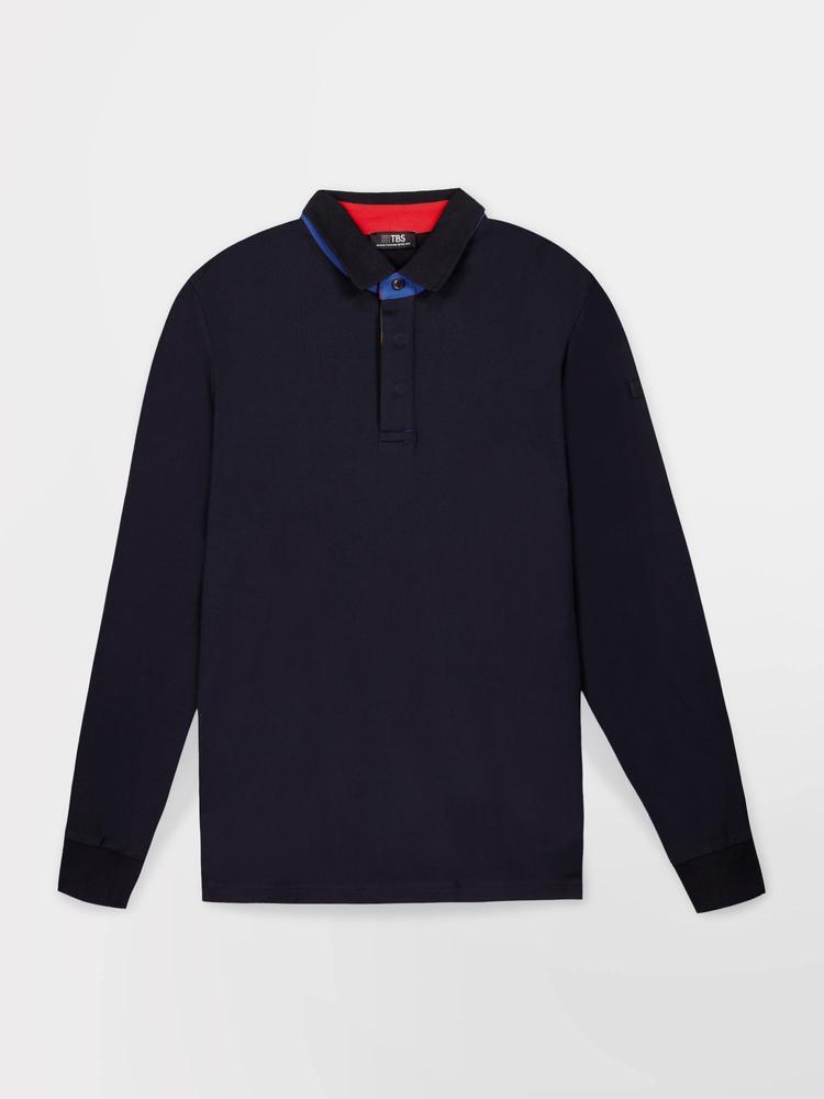 Polo manches longues homme JONNAPOL - marine 3/5