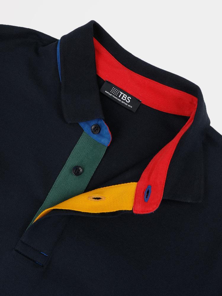 Polo manches longues homme JONNAPOL - marine 5/5