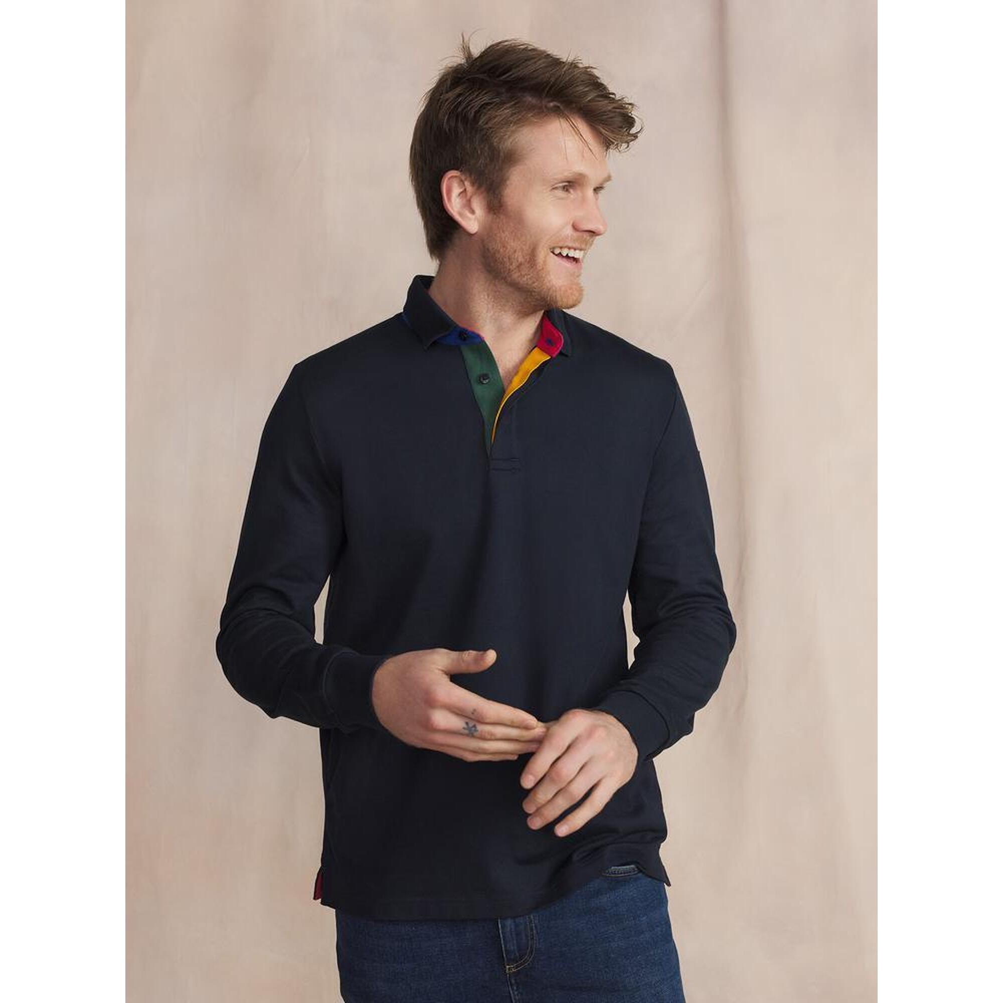 Tbs - Polo Manches Longues Homme Jonnapol Marine - 1973 - Chemise Manches Longues - Bleu|vert - Decathlon
