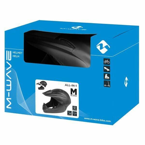 Cască Downhill M-WAVE All-in-1 Negru Mat 54-58 cm.
