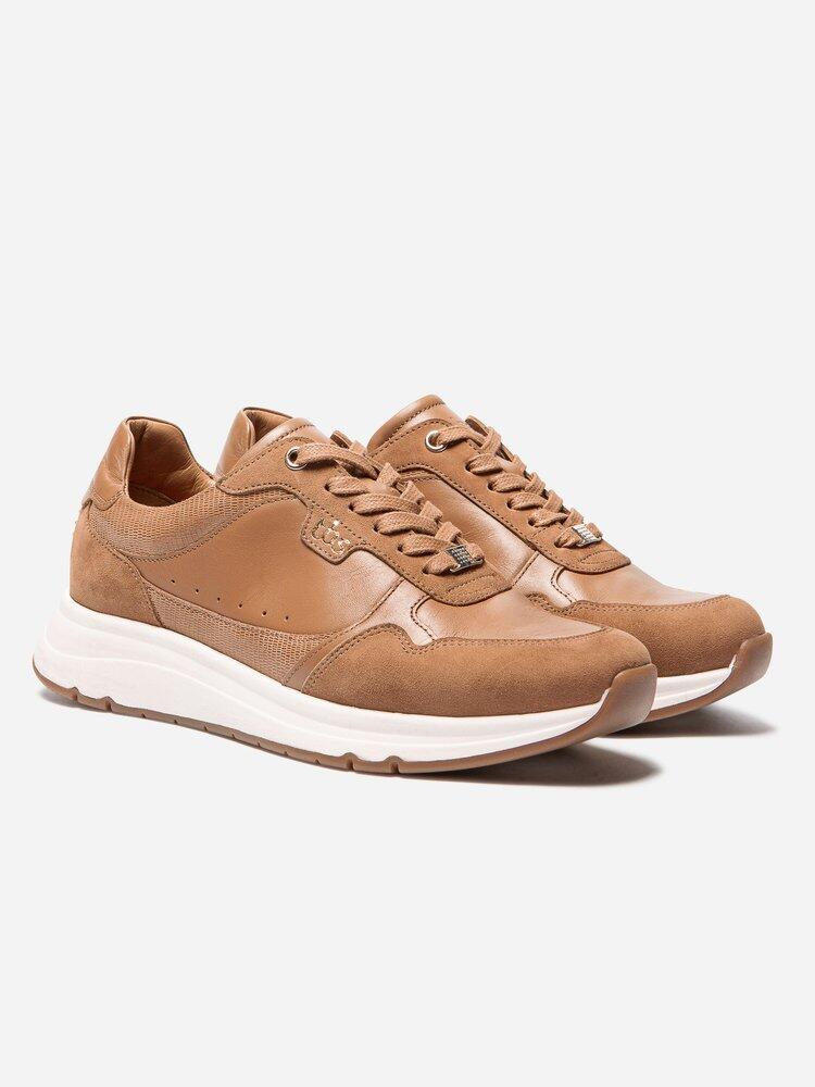 Baskets Femme BLONDIE Tan - Cuir, talon 40 mm 2/4